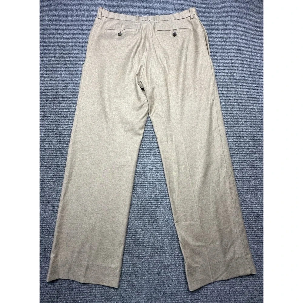 Banana Republic Pants‎ Mens 35x30 Beige Dress Slacks Stretch Flat Front Office